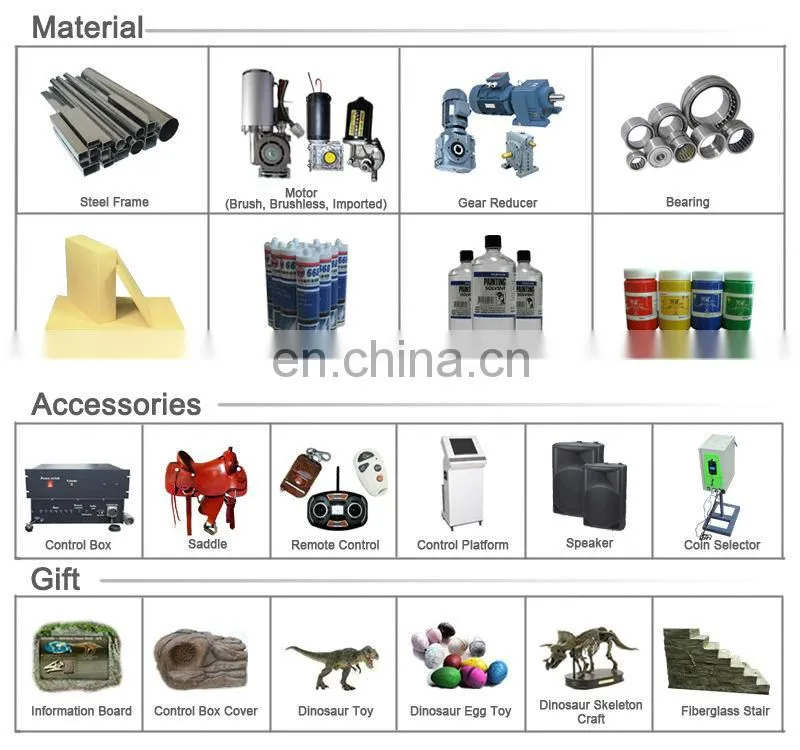 Amusement Park Equipment of Interactive Animal Dinosaur Rides