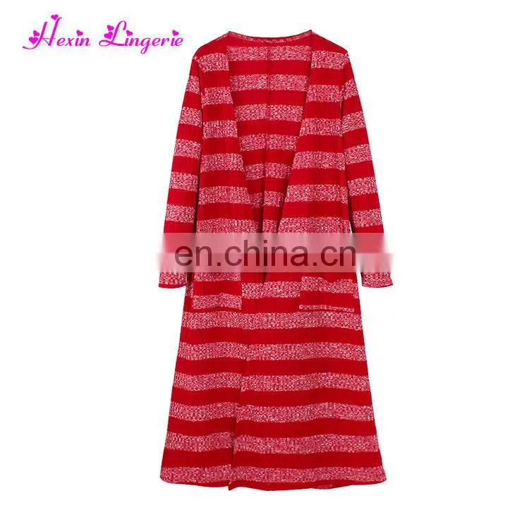 2017 Latest Fashion Red Long Kintting Cardigan Women Tops