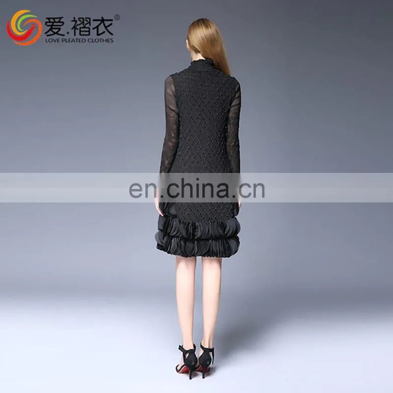 New arrival Autumn Winter warm women short skirts lace dress in solid color