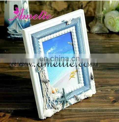 A0136 Mediterranean Style Blue color wholesale wooden picture frames