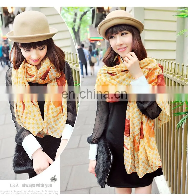 2015 Newest style fashion design long South Korea scarfs (PP078BL)