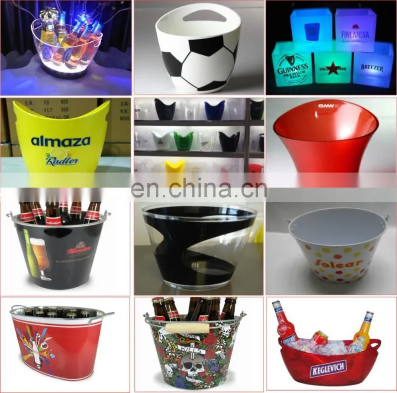 Promotional custom Beer metal ice bucket with bottle opener