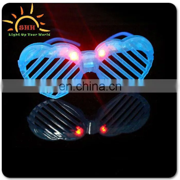 LED neon custom Shutter Shades blinking Sunglasses wholesale