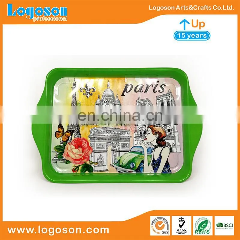 Hot Metallic Zinc Alloy Country Customized Souvenir Metal Logo Plate Custom Metal Candle Tray