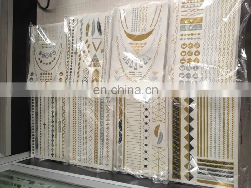 high quality jewelry tattos metallic tattoo sticker