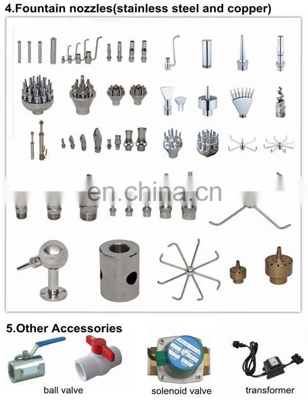 Fountain accessories cheap price different model brass nozzle