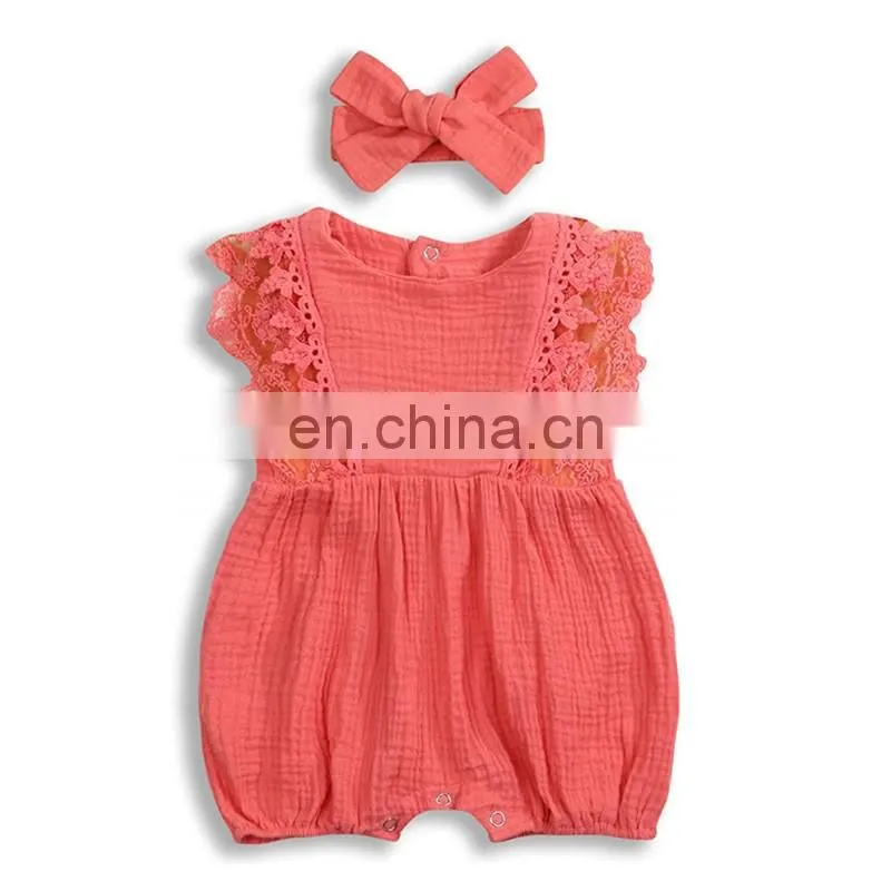 Infant Romper Comfortable Clothing Sleeveless Linen Baby Clothes