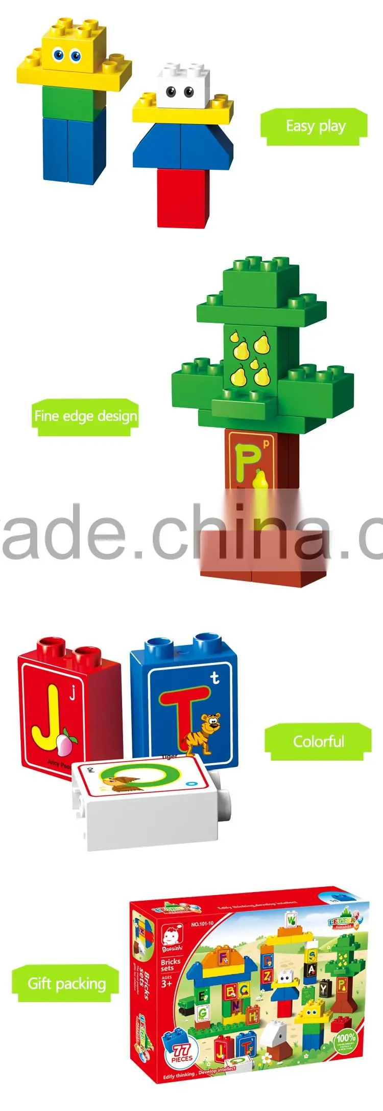 JSTOYS 77 PCS polystyrene building block hot new products for 2016
