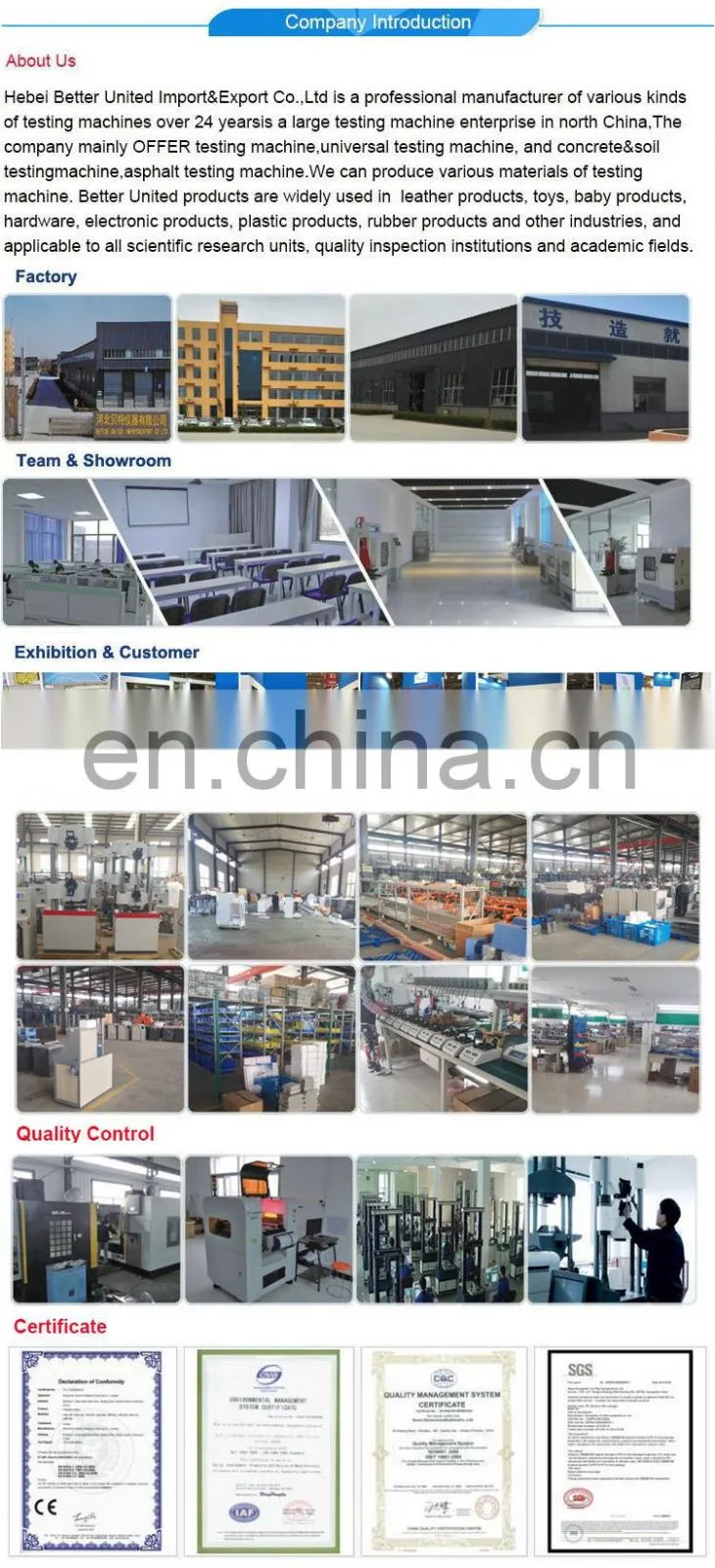 Plastic cube mould for concrete test
