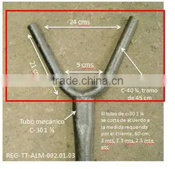 Greenhouse Structure Pole Ancher stake in horn shape
