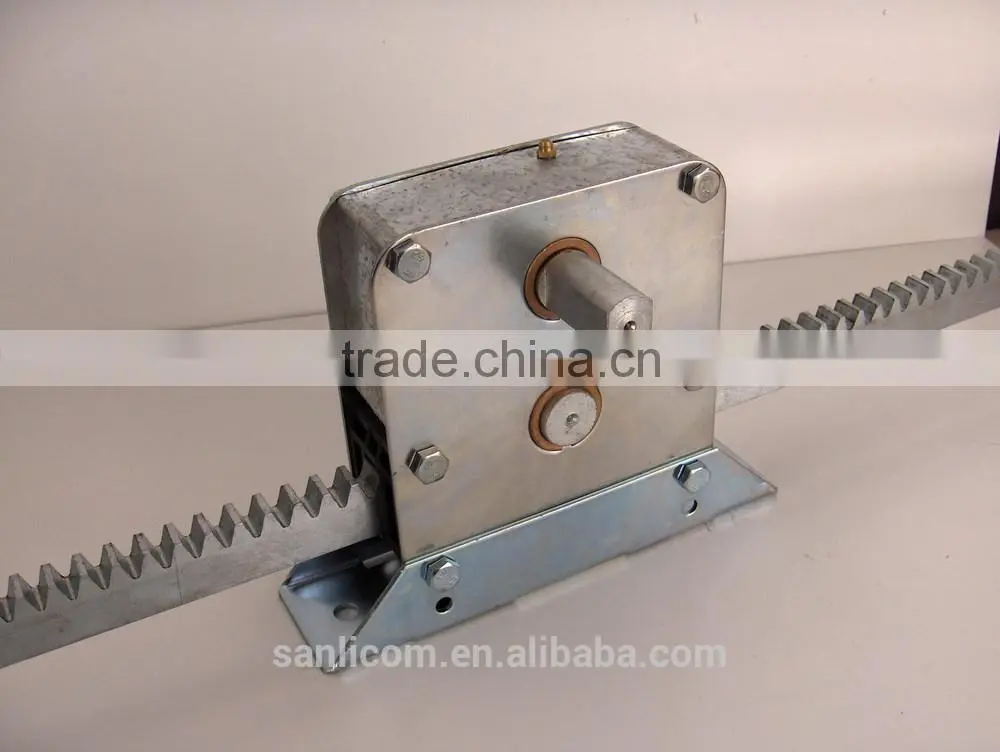 Greenhouse steel rack and pinion for ventilation and shading