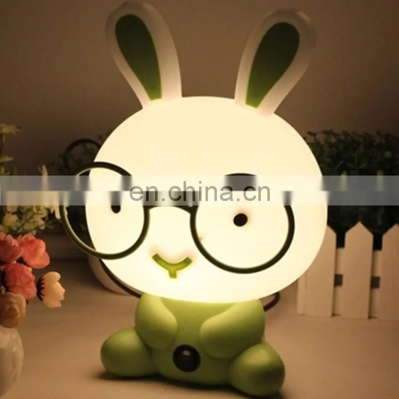 Horsten rabbit glasses cute cartoon desk lamp children room lights home decoration lamp