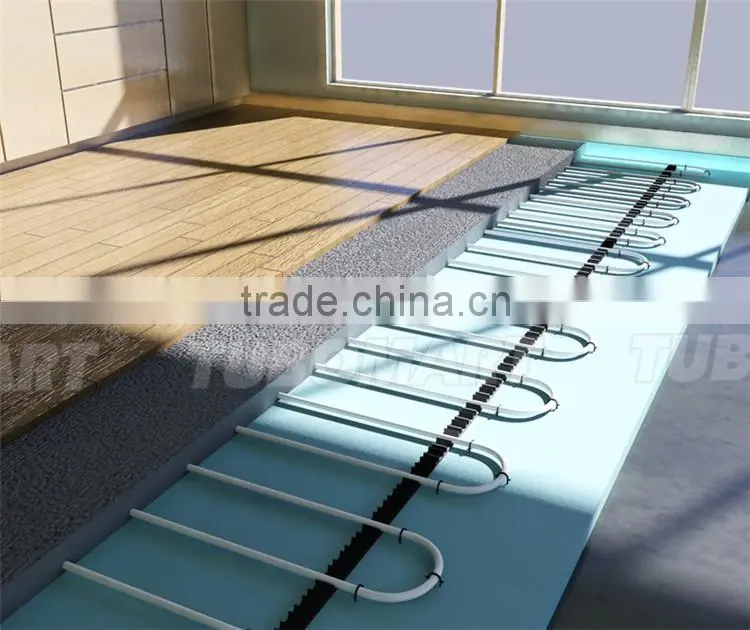 Heating system supplier flexible cold hot water pipe / overlap pex pipe for floor heating