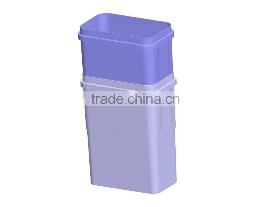 17L plastic trash can with lid and handle, waste bin, garbage can