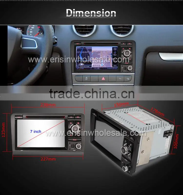 Erisin ES2027A 7" 2 Din Car DVD with Android Can-bus for A3 RNSE-PU
