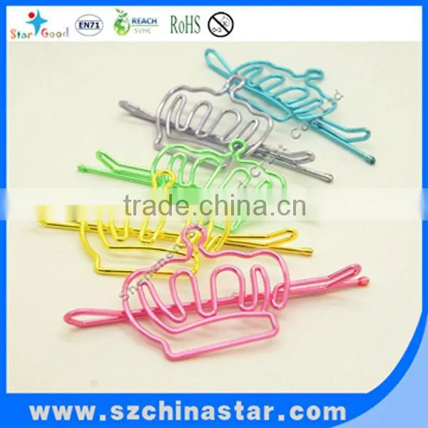 Kind of animal shaped paper clips in printing card and opp bag