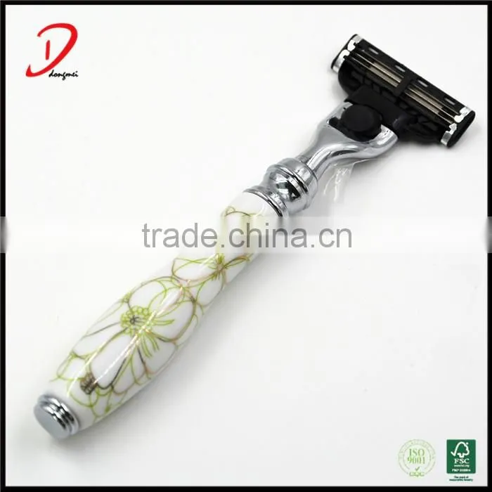 New arrival removable Chinese style mach 3 blades ceramic shaving razors
