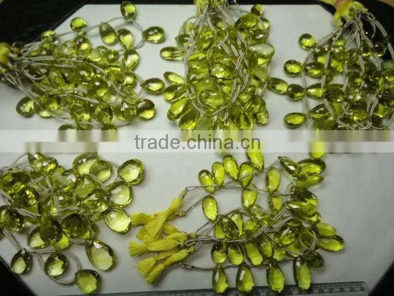 cats eye Briolette Beads drops Strand