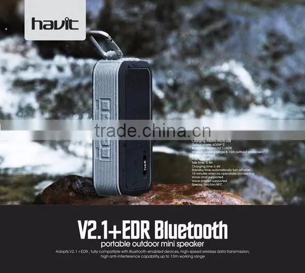 HAVIT HV-SK537BT wireles speaker water proof IPX6 bluetooth speaker 2016