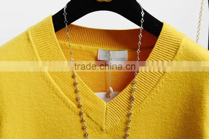 New design korea wool knit sweater for fashion girls