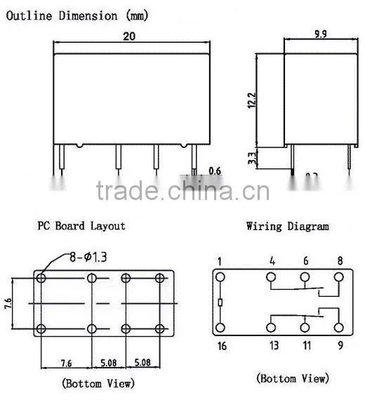 JRC19F(4078) Miniature Relay-PCB Relay