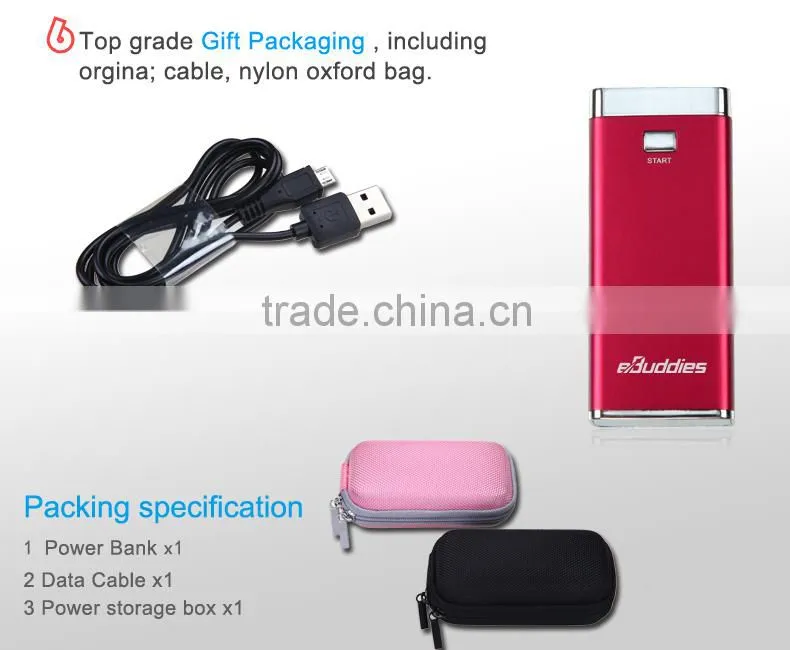 2016 smart idea 6000mAh emergency battery charger power bank with customize logo