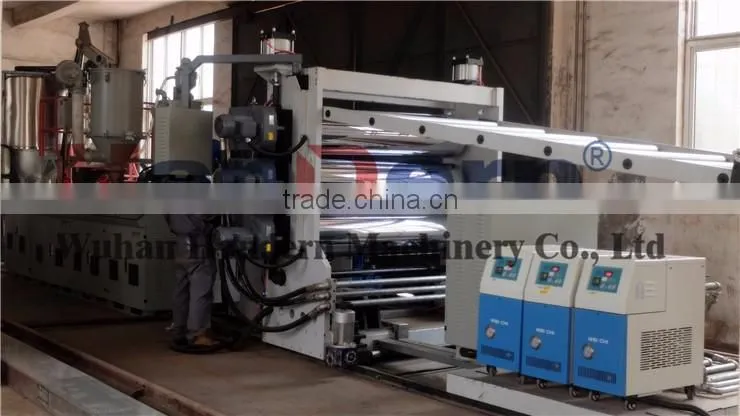 Single layer plastic pvc sheet extrusion line