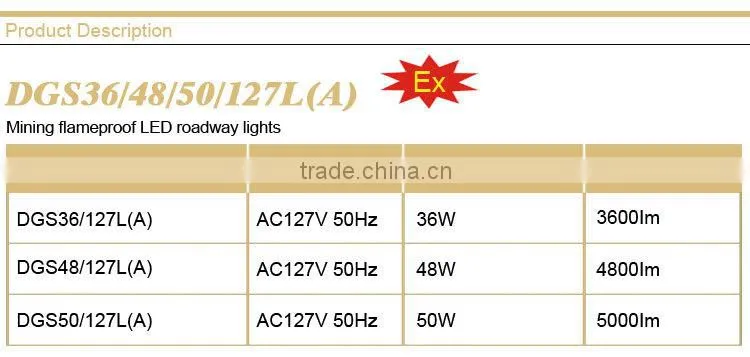 Mining flameproof LED roadway lights