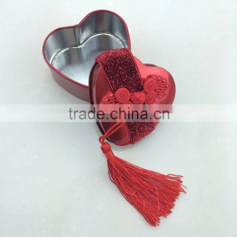 Dongguan chocolate tin box/heart shape box/metal candy packing/heart shape tin box