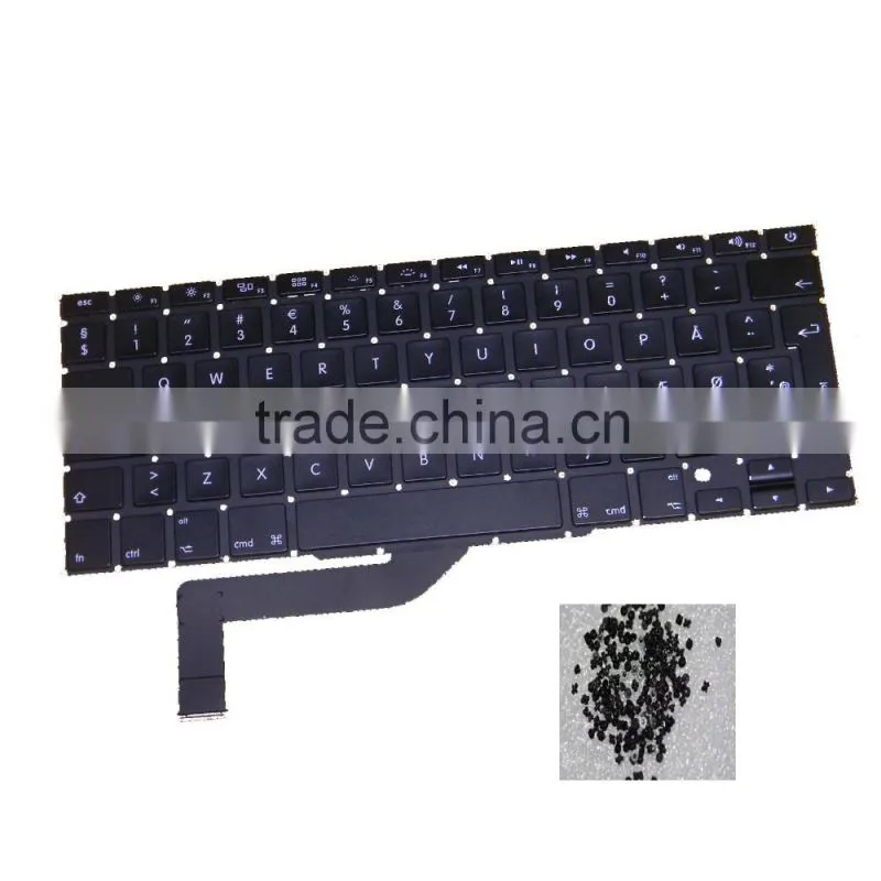 Brand New Danish Design Laptop Replacement Keyboard For Apple Macbook Pro 15" A1398 2012