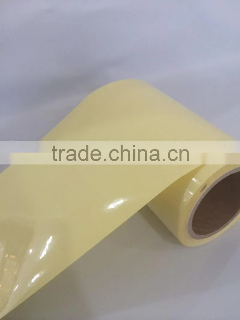 glossy coated self adhesive PET film for sticker