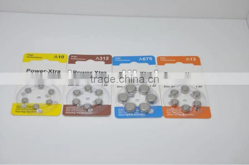 zinc-air hearing aid battery A675