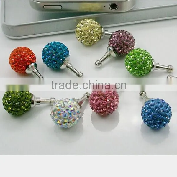 Luxury Mobile Phone Diamond Dust Plugs For iPhone 6 Plus