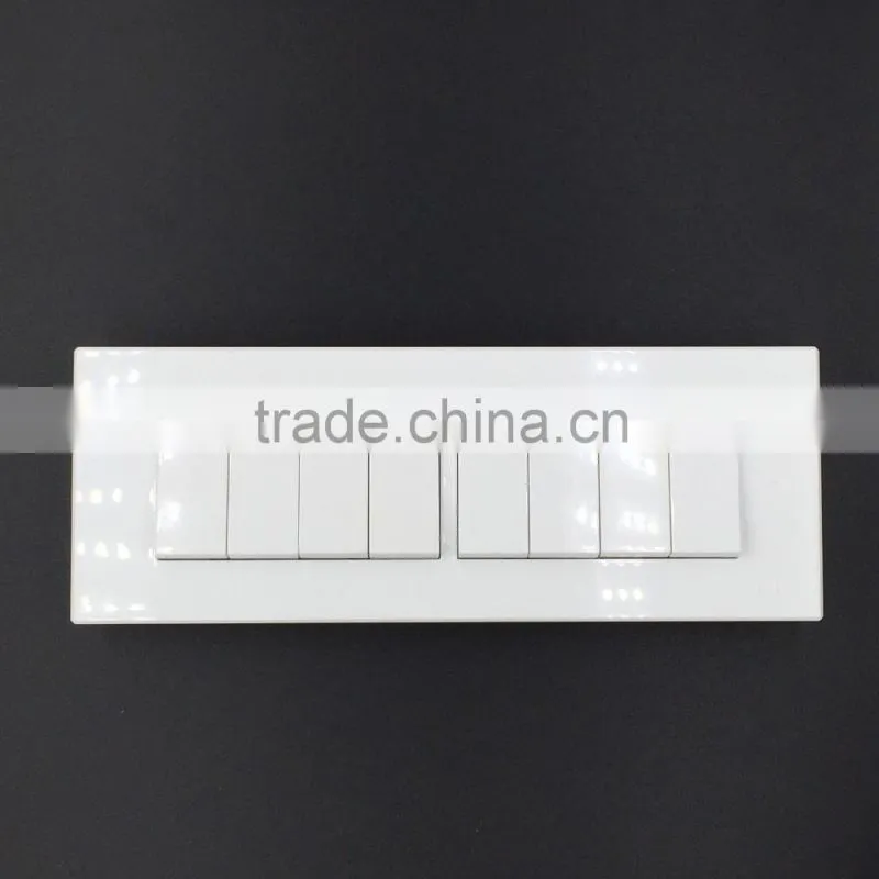 8 gang wall switch, 8 ways wall switch, 8 gang push button switch