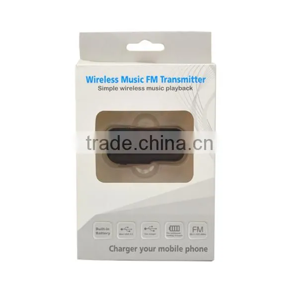 fm transmitter 3.5mm Full frequency, LCD backlight display for cell phone, MP3