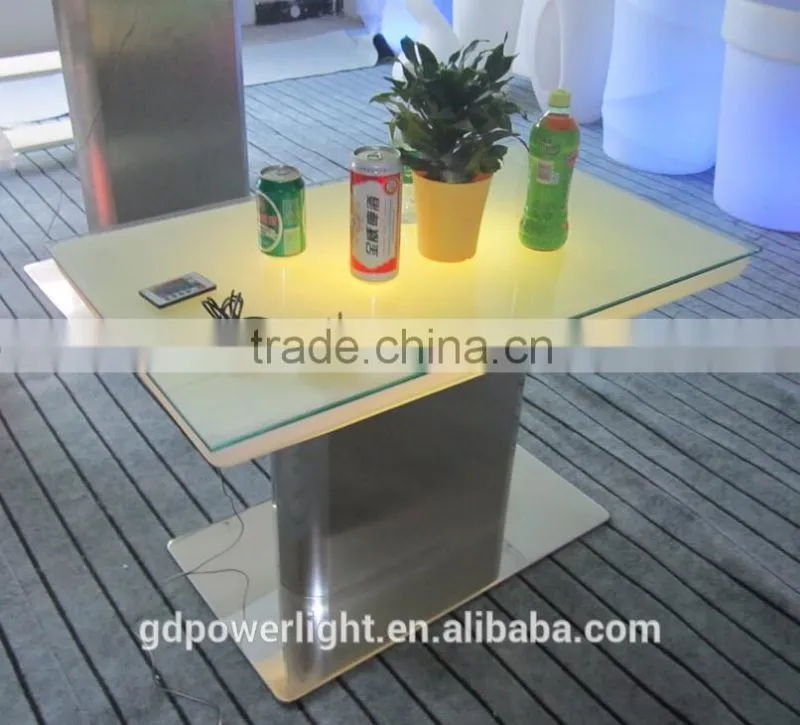 New PE Plastic Bar Table with LED light and remote control YXF-8856