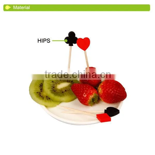 D598 poker pick fruit fork set plastic pick
