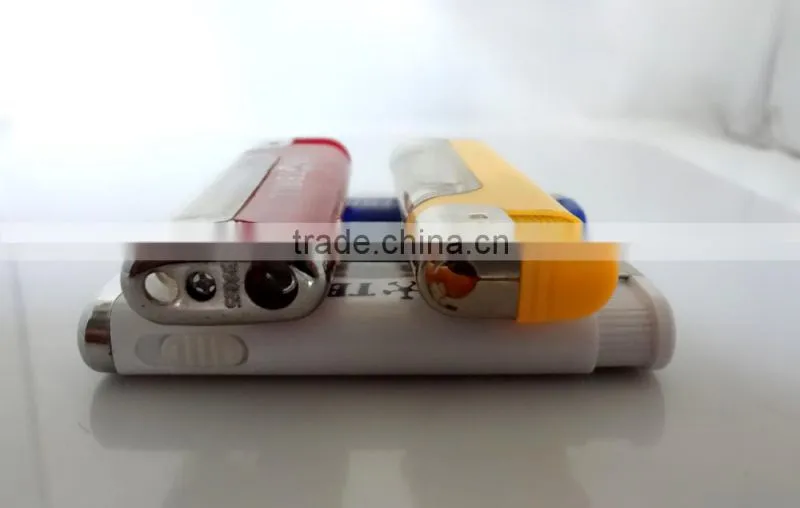 cheap plastic electronic lighter with led, torch lighter good quality hot sale