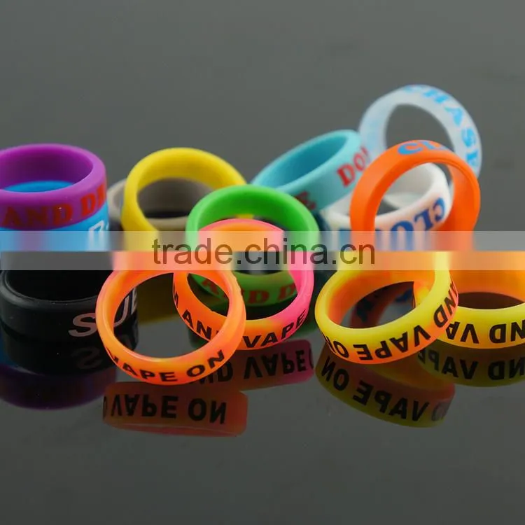 2015 new design Best selling products silicone vape band for eicg atomizer, tank mod, silicone vape band for christmas stocking