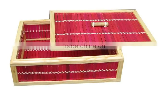 wooden frame bamboo box
