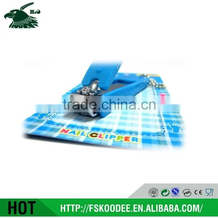 Cartoon design safe nail clippers for kids in ABS and stainless steel material