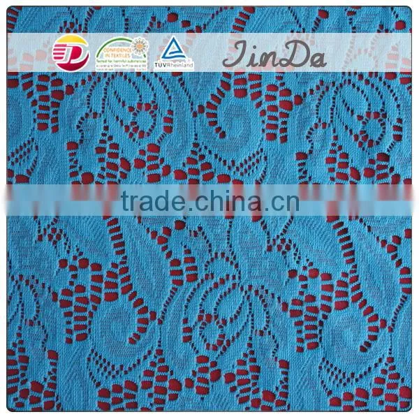 Various styles blue voile lace fabric for world market