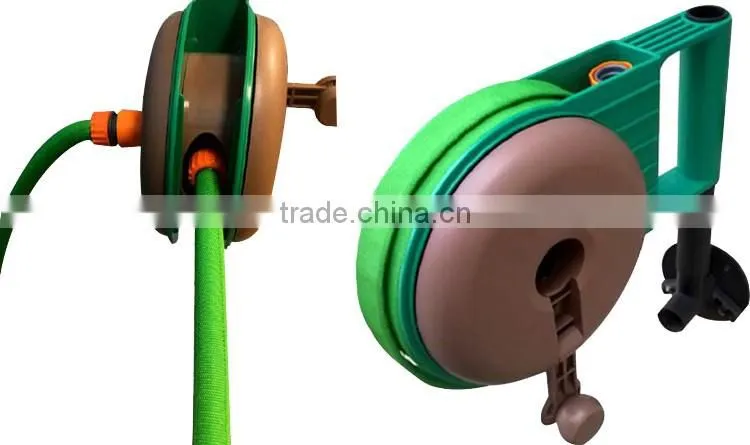 Retractable extendable pipe 3-6 bar green garden water hose reels
