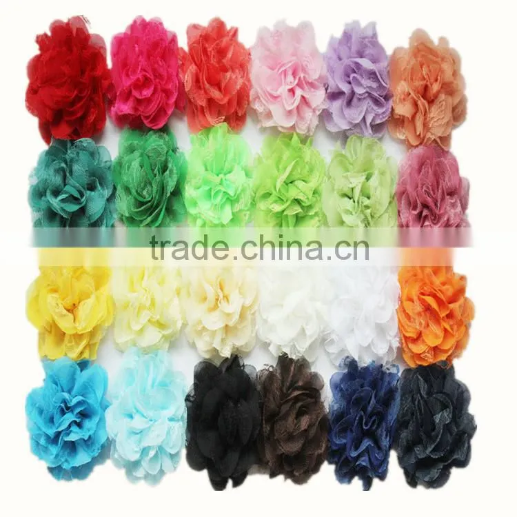 hair bow flower wholesale -hair accessory for baby-high quality chiffon flower
