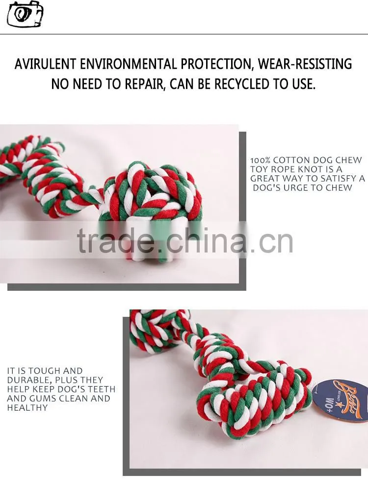 hot selling cotton rope toy with knot for dog chew factory directly