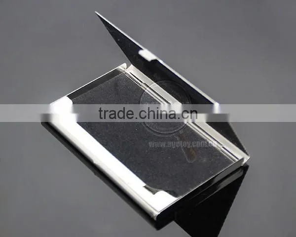New Arrival High-Grade Name ID Card Box Organizer Lines Emboss Oval Metal Business Card Case Stainless Steel Card Holder