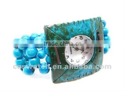 Fashion Colored Wooden bamboo Watch coconut bracelet watch