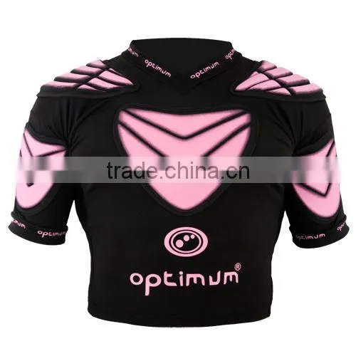 good-looking Rugby protection padded top short American Football pro combat compression gear padded protection wear