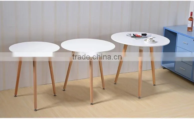 Modern round design wooden cafe table