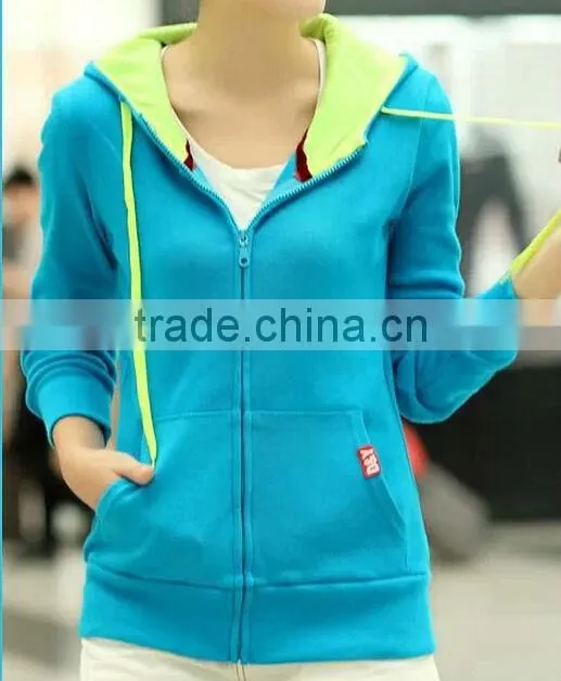 Hot Sell hoodie jacket New Fashion Women Outerwear sport coat with hat